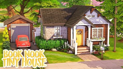 Book Nook Tiny House 📚🤎 | The Sims 4 Speed Build - YouTube