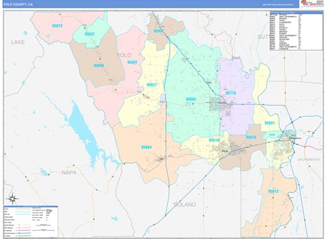 Yolo County, CA Wall Map Color Cast Style by MarketMAPS - MapSales