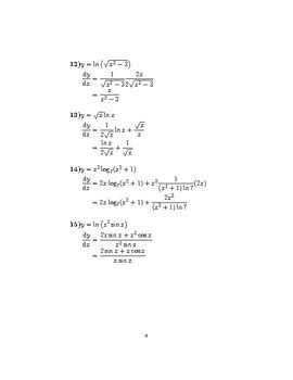 Derivatives of Logarithmic Functions by Mathamaniacs | TPT