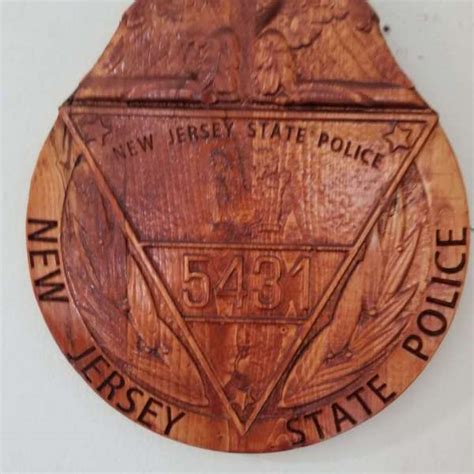 Custom New Jersey State Police Badge - Personalized Badge 3D V Carved ...