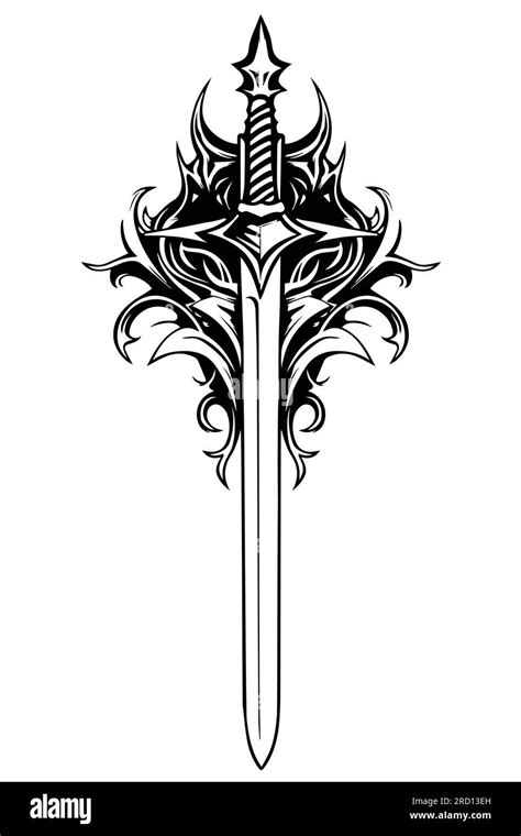 Knight sword tattoo Stock Vector Image & Art - Alamy