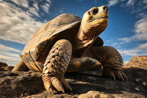 Premium AI Image | Galapagos Tortoise in the Sun