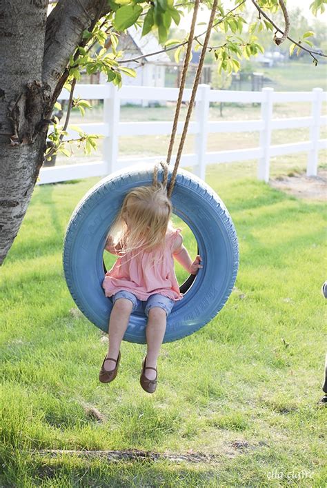 Easy DIY Tire Swing - Ella Claire