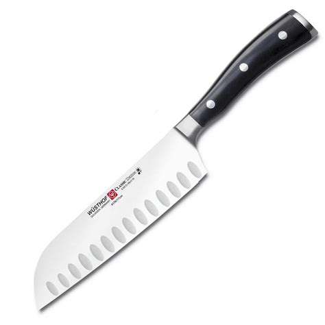 Wusthof Classic Ikon 7-Inch Hollow Edge Santoku Knife - 4176-7 : BBQGuys