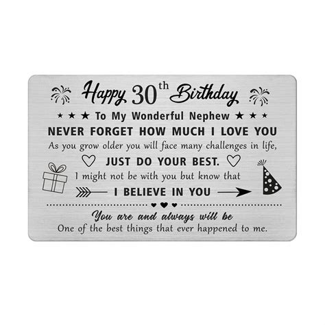FALOGIJE 30th Birthday Card Gifts for Nephew, Birthday Gifts for 30 ...
