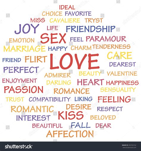 Love Word Collage Isolated Text Vector Stock Vector 203765152 - Shutterstock