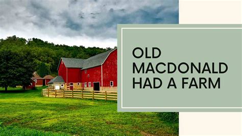 Old MacDonald Had a Farm - English story