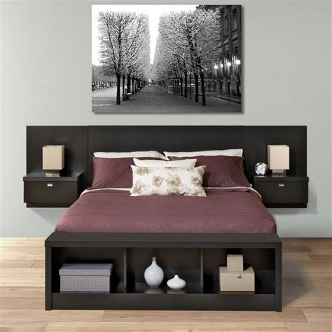 Prepac Series 9 Designer 107.25 in x 31.5 in x 16.5 Floating Headboard ...