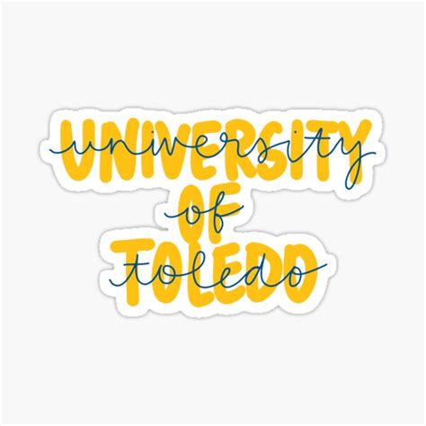 "university of toledo" Sticker for Sale by lizieisenmann | Redbubble