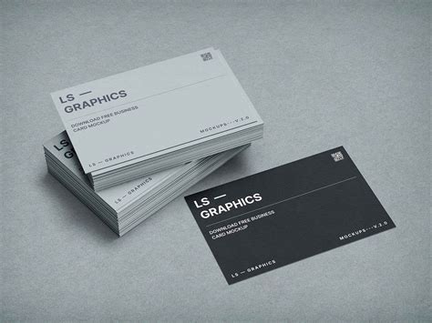 Free Stacked Business Cards Mockup V2.0 (PSD)