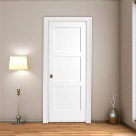 Interior 20-Min Fire Rated Shaker Flat 3-Panel Primed Door – Lux Doors