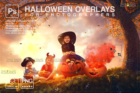 Halloween clipart Halloween overlay, Photoshop overlay - Invent Actions