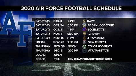 Air Force Football Schedule 2024