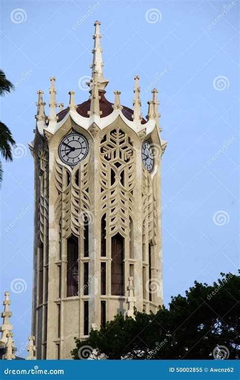 Auckland Uni clock tower stock image. Image of tower - 50002855