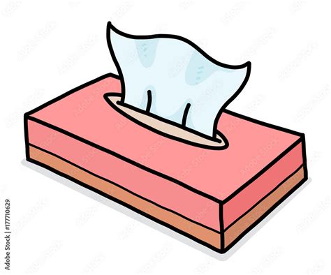 tissue box / cartoon vector and illustration, hand drawn style ...