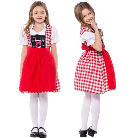 Kids Beer Festival Cosplay Costume Girls Oktoberfest Outfit Children ...