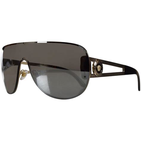 Lyst - Versace Accessories Black Single Lens Aviator Sunglasses for Men