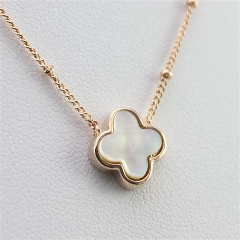 Fashion clover necklace for women luxury statement brand stud necklace ...