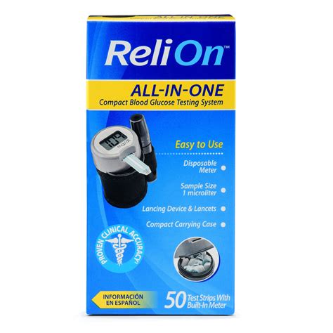 ReliOn ALL-IN-ONE Blood Glucose Testing System Diabetic, 50% OFF