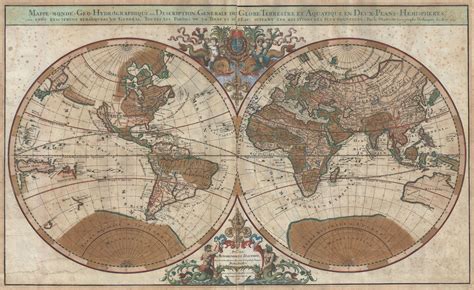 File:1691 Sanson Map of the World on Hemisphere Projection - Geographicus - World-sanson-1691 ...