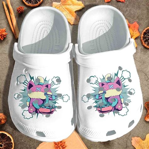 Pastel Goth Ramen Cat Crocs Shoes - Anime Kawaii Crocs Clog Birthday Gift For Girl Daughter ...