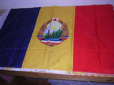 Reproduced Pre 1989 Romania Flag under Communist Rule Government Ensign ...