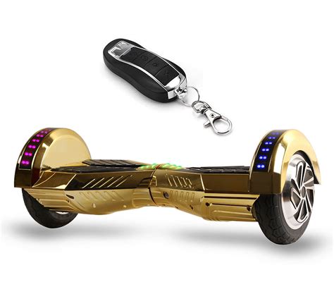 8" Gold Hoverboard With Bluetooth Speakers and Lights - Smart-BalanceWheel.com