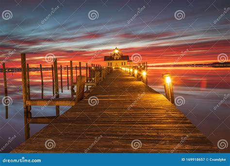 Sunrise Manteo NC Roanoke Marshes Lighthouse Stock Image - Image of ...