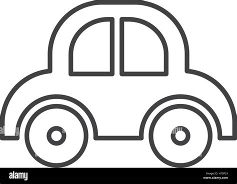 silhouette of baby car toy over white background. vector illustration Stock Vector Image & Art ...