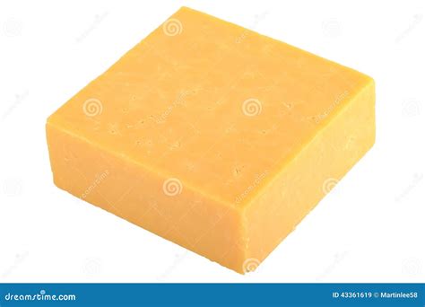 Block of Cheddar Cheese stock image. Image of slimming - 43361619