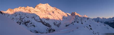 Mount Cook Sunrise Panorama | Southern Alps, New Zealand | Mountain ...