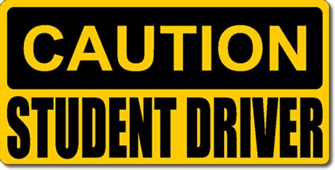 Caution Student Driver Magnetic Car Sign