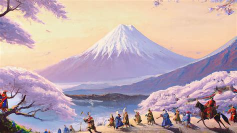 Free download | HD wallpaper: AI art, AI painting, Japan, Mount Fuji ...