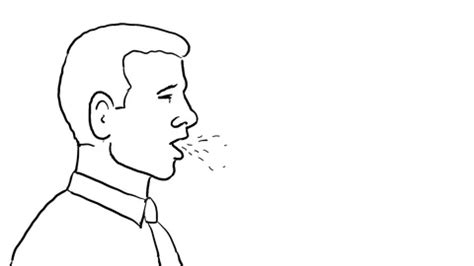 Man Coughing or Sneezing Side Drawing 2D... | Stock Video | Pond5