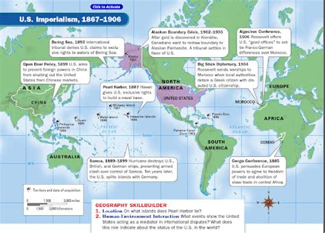 American Imperialism Map Worksheet Answers