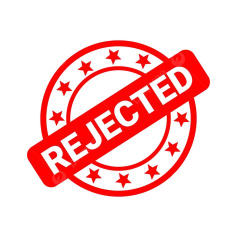 Rejected Icon Vector, Rejected Stamp, Rejected Symbol, Rejection PNG and Vector with Transparent ...