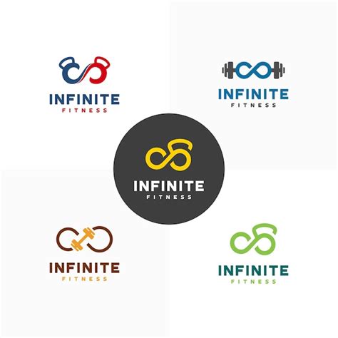 Premium Vector | Set of infinity gymnastic logo designs concept vector ...