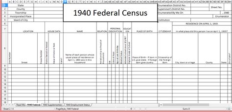 1940 Census Form Printable - Printable Forms Free Online