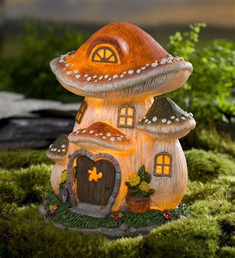 Wind & Weather Solar Mushroom House Fairy Garden & Reviews | Wayfair.co.uk