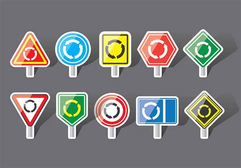 Roundabout sign icons - Download Free Vector Art, Stock Graphics & Images