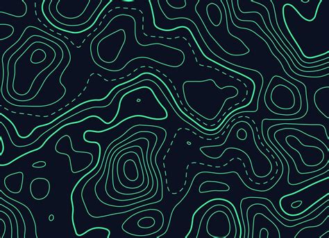 dark background with green topographic contour map 2d Abstract ...