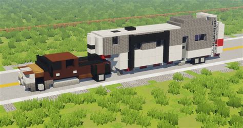 Bison Premiere 8317 horse trailer with Chevy Silverado 3500HD high country (1.5:1) Minecraft Map