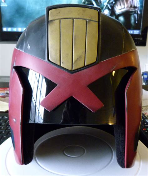 Judge Dredd helmet WIP - finished by SnarkyArts on DeviantArt