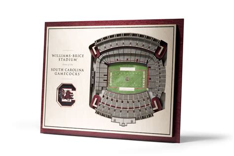 South Carolina Gamecocks 3D Wood Stadium Replica (5 Layer) — 3D WOOD ...