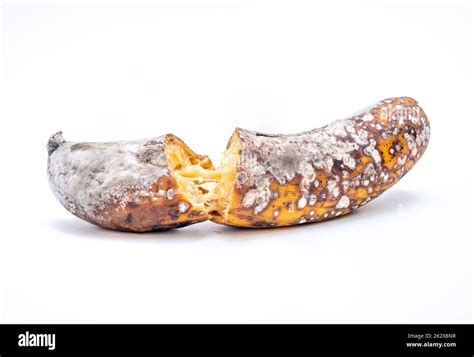 Rotten banana isolated Stock Photo - Alamy