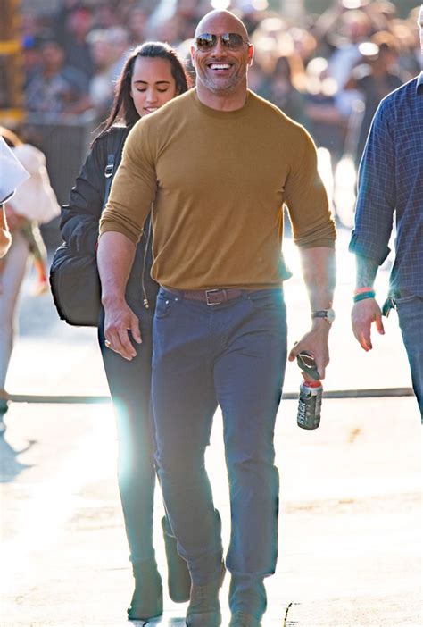 15 Times Dwayne 'The Rock' Johnson Laid The Style Smackdown #footwear #fashion #jeans | Bald men ...