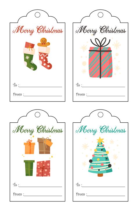 free printable gift tags activity shelter - 6 best blank printable christmas gift tags ...