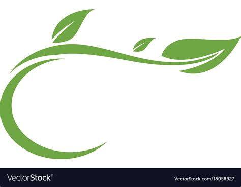 Leaf green nature logo and symbol template Vector Image