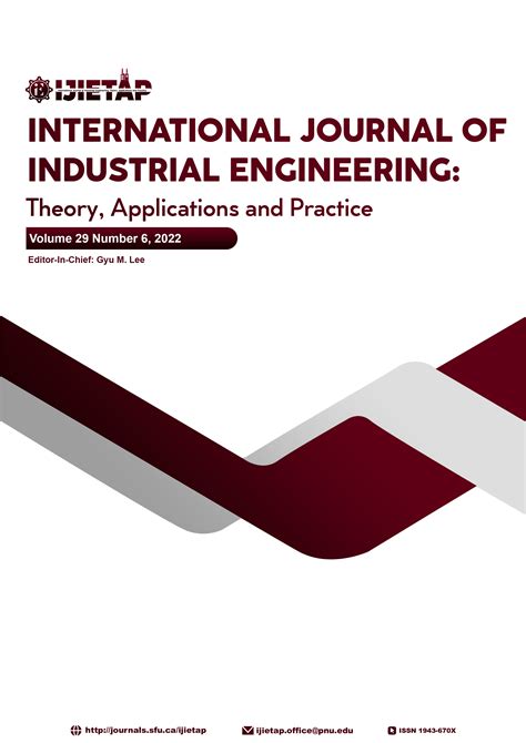 International Journal of Industrial Engineering: Theory, Applications ...