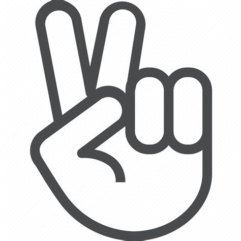 Peace, sign, gesture, hand, love, two icon - Download on Iconfinder